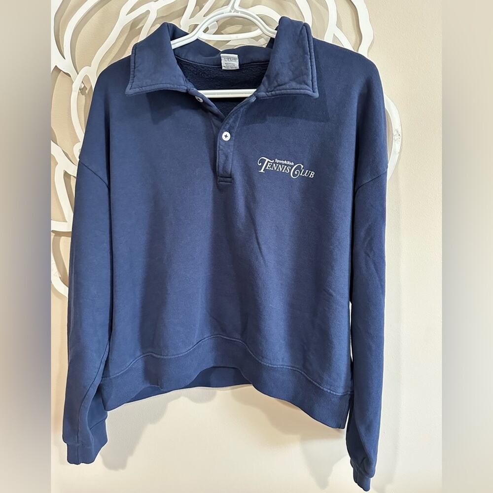 SPORTY & RICH Navy Rizzoli Polo - Picture 8 of 10